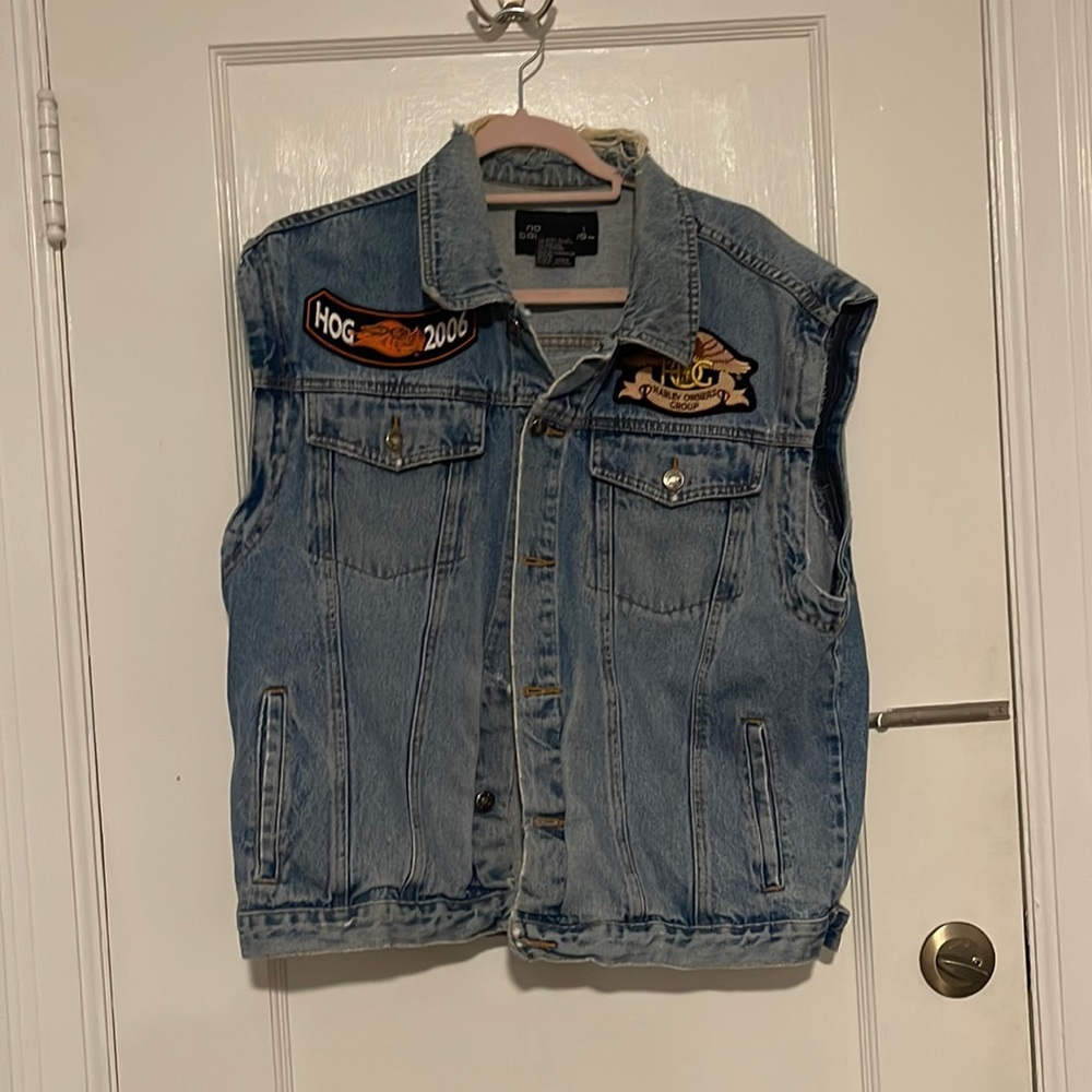 Harley Davidson Jean Jacket Vest